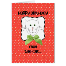 Feliz cumpleaños del gato tarjeta