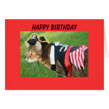 Feliz cumpleaños del pirata tarjetas