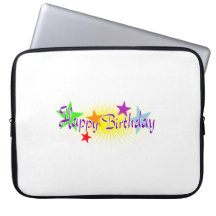 Feliz cumpleaños fundas portátiles