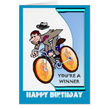 Feliz cumpleaños, ganador tarjetas