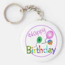 Feliz cumpleaños llaveros personalizados