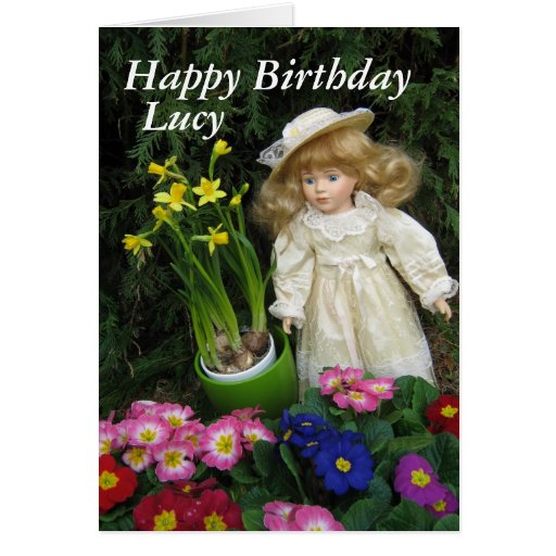 Feliz cumpleaños Lucy Tarjeta De Felicitación | Zazzle