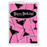 Feliz cumpleaños Martini en rosa Felicitaciones