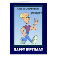Feliz cumpleaños, paseo a trabajar felicitaciones