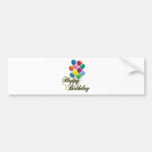 Feliz cumpleaños - pegatina para el parachoques D4 Pegatina De Parachoque