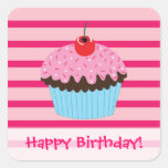 ¡Feliz cumpleaños! Pegatinas del rosa y de la magd