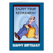 Feliz cumpleaños, retiro tarjeton