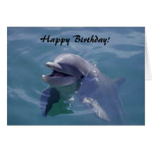 ¡Feliz cumpleaños sonriente del delfín! Tarjetón