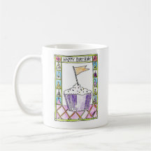 Feliz cumpleaños tazas de café