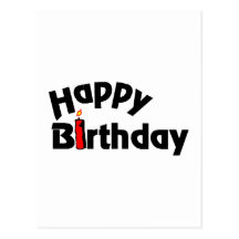 Feliz cumpleaños (vela) tarjeta postal
