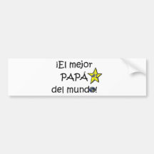 ¡¡Feliz día del padre - mejor del EL de para! Pegatina De Parachoque