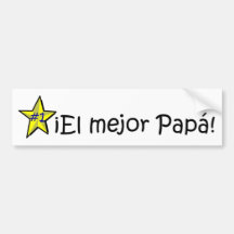 ¡¡Feliz día del padre - mejor del EL de para! Pegatina De Parachoque