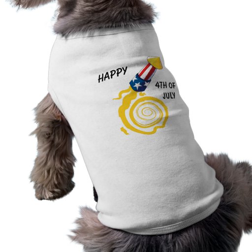 Feliz el 4 de julio camisetas de perro