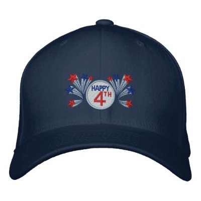 Feliz el 4 de julio gorro bordado Feliz el 4 de julio gorro bordado