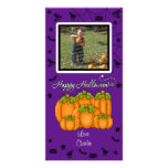 Feliz Halloween (añada su foto y texto) Tarjetas Fotograficas Personalizadas