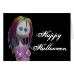 Feliz Halloween de la muñeca del pelo 3D Bonga del Felicitación