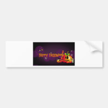 Feliz Halloween Etiqueta De Parachoque