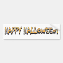 Feliz Halloween Etiqueta De Parachoque