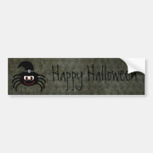 Feliz Halloween lindo del Grunge del vintage de la Pegatina De Parachoque