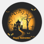 ¡Feliz Halloween! Pegatinas de la casa encantada