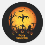 ¡Feliz Halloween! Pegatinas fantasmagóricos del ce
