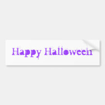 Feliz Halloween, púrpura Etiqueta De Parachoque