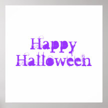 Feliz Halloween, púrpura Poster