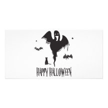 Feliz Halloween Tarjeta Fotografica