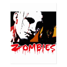 Feliz Halloween, zombis Tarjetas Postales