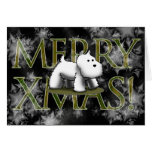 ¡Feliz Navidad de Westie! (Champán) Felicitaciones