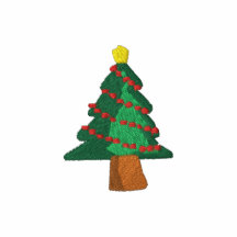 ¡Feliz Navidad! El árbol de navidad borda Camiseta Polo Bordada