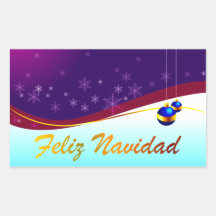 Feliz Navidad Rechrteckaufkleber