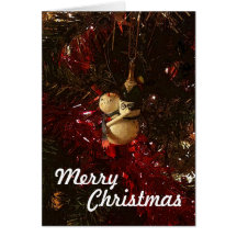 Feliz tarjeta de Navidad del muñeco de nieve