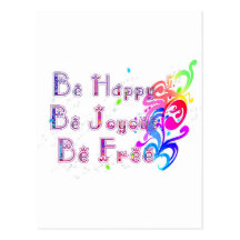 Feliz y libre felices postales