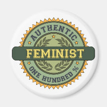 Feminista auténtica imanes para frigoríficos