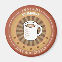 Feminista inmediata imán de nevera