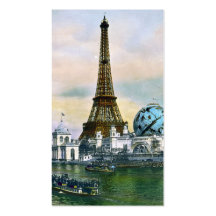 Feria mundial 1889 de París Francia - viaje del vi Plantilla De Tarjeta De Visita