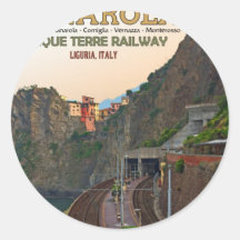 Ferrocarril de Cinque Terre - Manarola Pegatinas