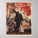 Ferrocarril de URSS Unión Soviética 1924 Poster