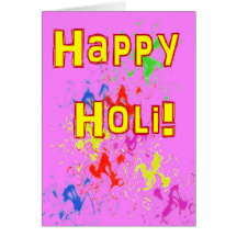 Festival de Holi de la tarjeta de los colores