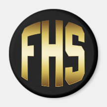 FHS - LA HIGH SCHOOL SECUNDARIA PONE LETRAS AL ORO IMÁN DE FRIGORÍFICO