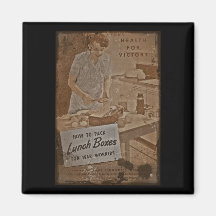 Fiambreras WWII del embalaje Iman De Nevera