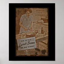 Fiambreras WWII del embalaje Posters