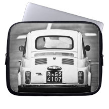 Fiat 500, cinquecento, en Roma, manga del ordenado Fundas Portátiles