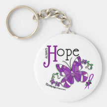 Fibromyalgia de la mariposa del vitral llavero