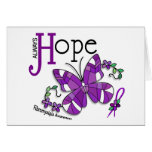 Fibromyalgia de la mariposa del vitral felicitaciones