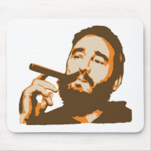 Fidel Castro con el retrato Mousepad del cigarro Alfombrilla De Ratón
