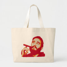 Fidel Castro con la bolsa de asas del retrato del 