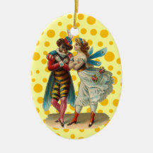 Fiesta adaptable del traje del vintage ornamento de navidad