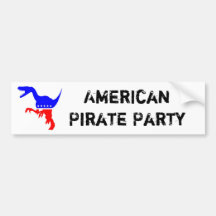 Fiesta americano del pirata pegatina de parachoque
